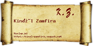 Kinál Zamfira névjegykártya